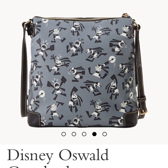 NWT Dooney & Bourke Gray and Black Crossbody with Disney Oswald Print - Picture 7 of 8